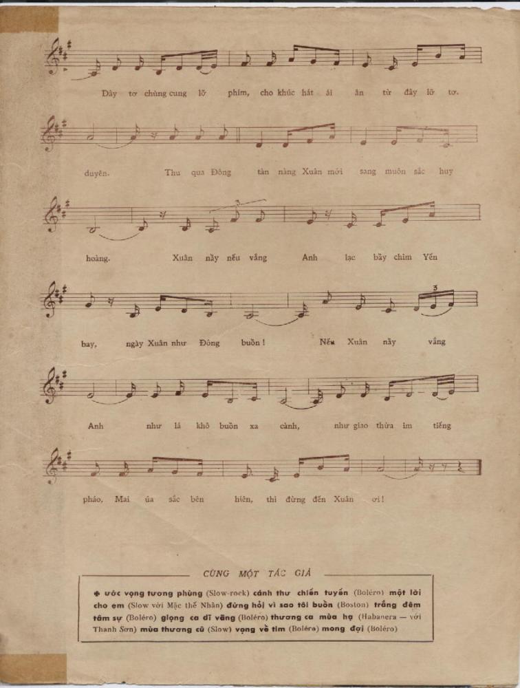 Sheet nhạc Nếu xuân này vắng anh - Trang 3