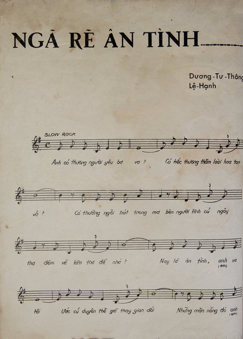Sheet nhạc Ngã rẽ ân tình - Trang 2