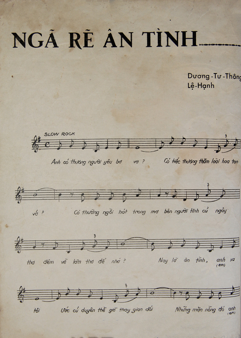 Sheet nhạc Ngã rẽ ân tình - Trang 2