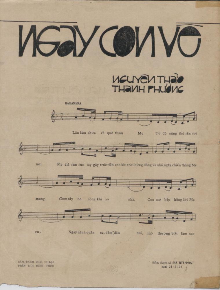 Sheet nhạc Ngày con về - Trang 2