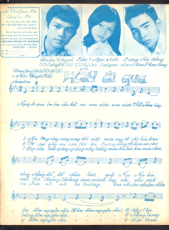 Sheet nhạc Ngày đi qua - Trang 2