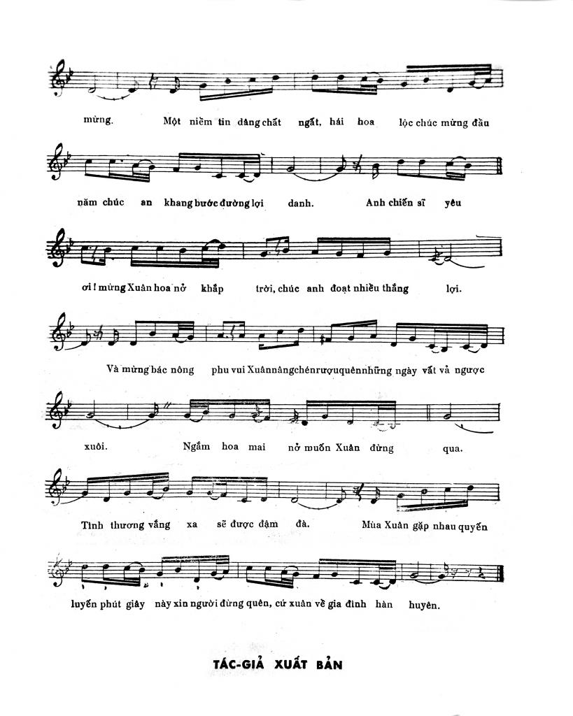 Sheet nhạc Ngày xuân tái ngộ - Trang 3