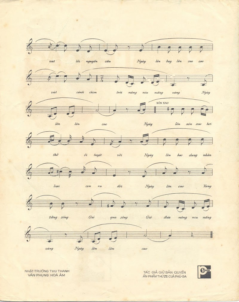 Sheet nhạc Ngày lên cao - Trang 3