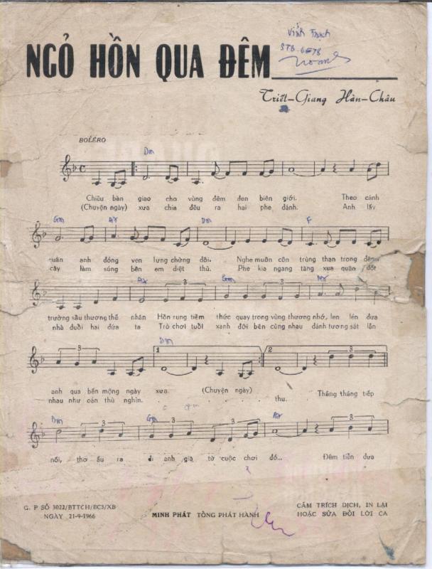 Sheet nhạc Ngỏ hồn qua đêm - Trang 2