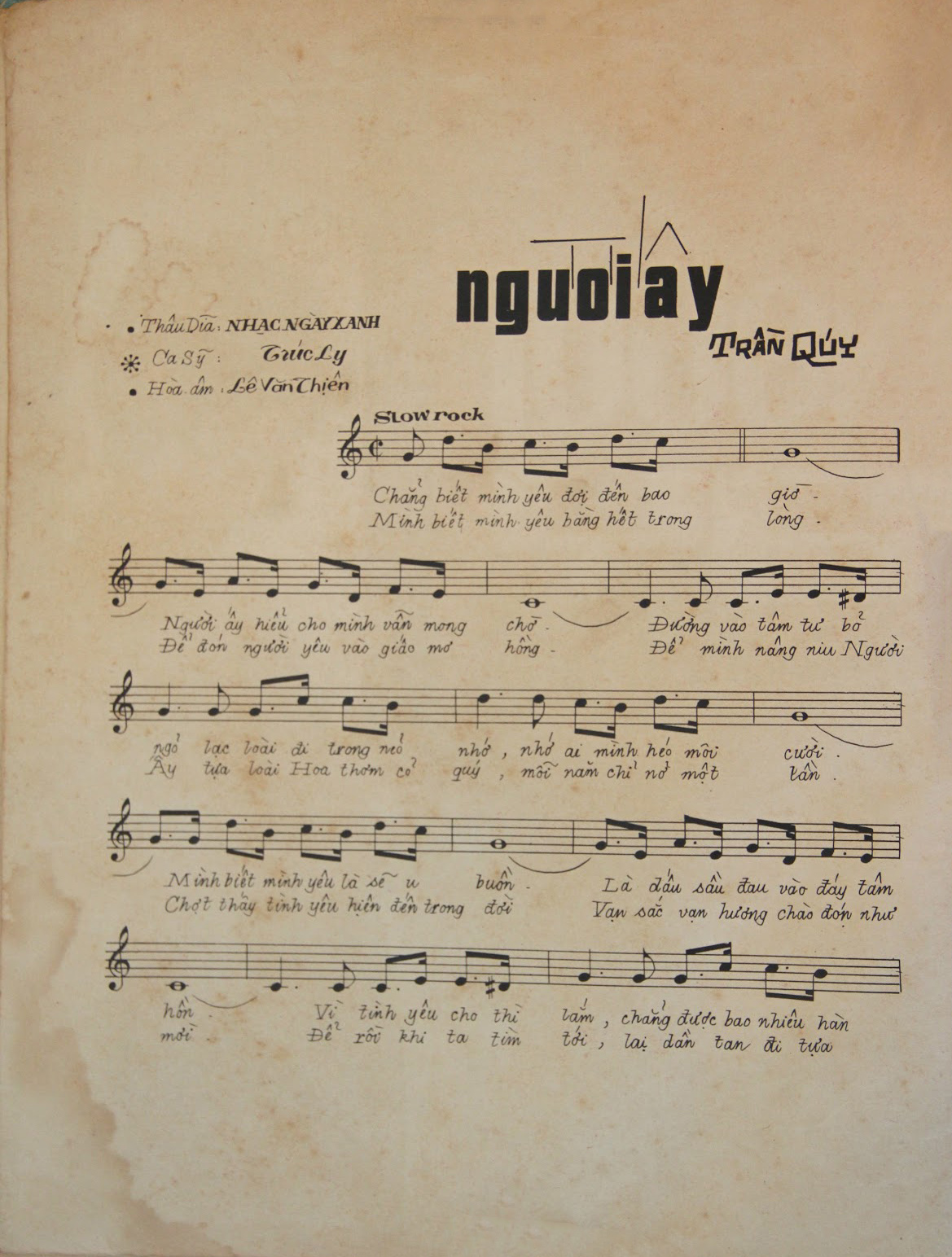 Sheet nhạc Người ấy - Trang 2