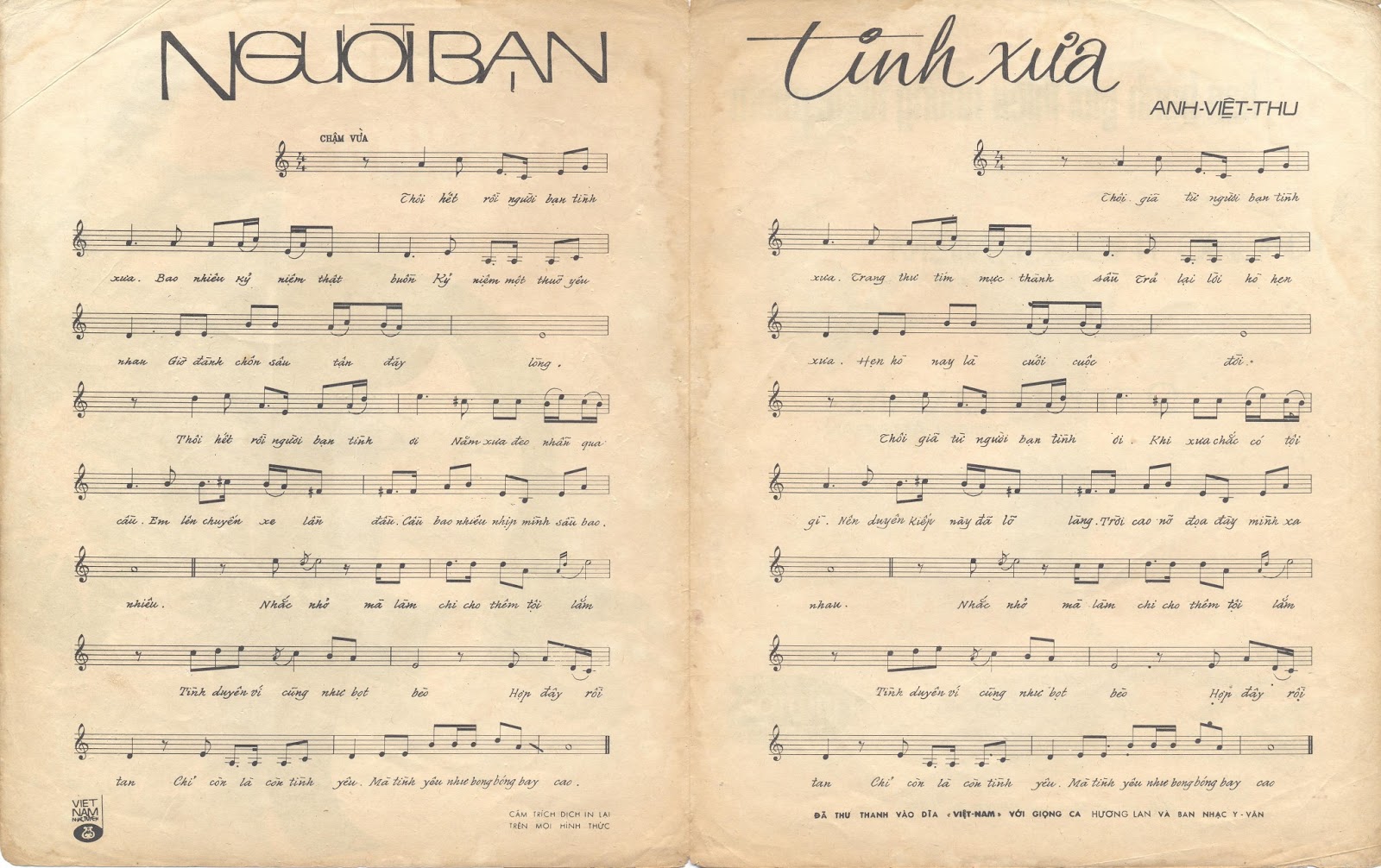 Sheet nhạc Người bạn tình xưa - Trang 2