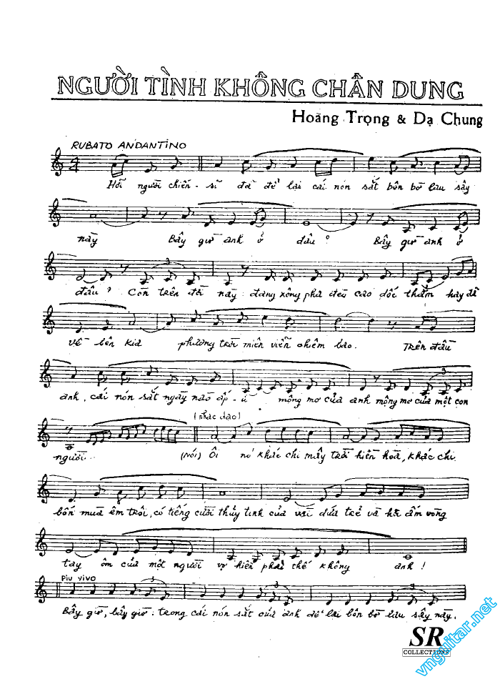 Sheet nhạc Người tình không chân dung - Trang 2