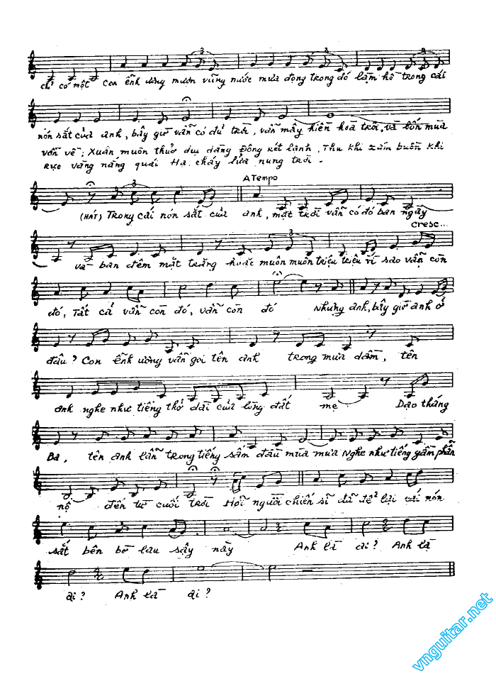 Sheet nhạc Người tình không chân dung - Trang 3