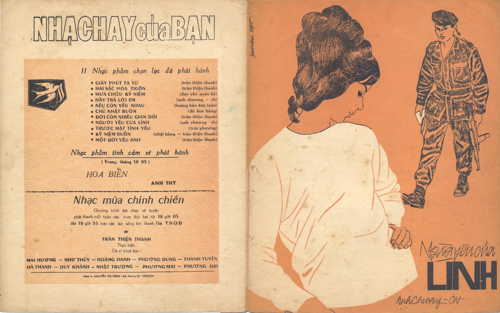 Sheet nhạc Người yêu của lính - Trang 1