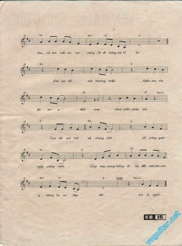 Sheet nhạc Người lính chung tình - Trang 2