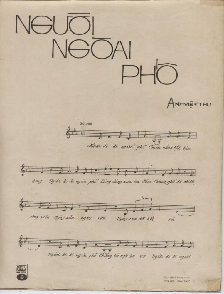 Sheet nhạc Người ngoài phố - Trang 2