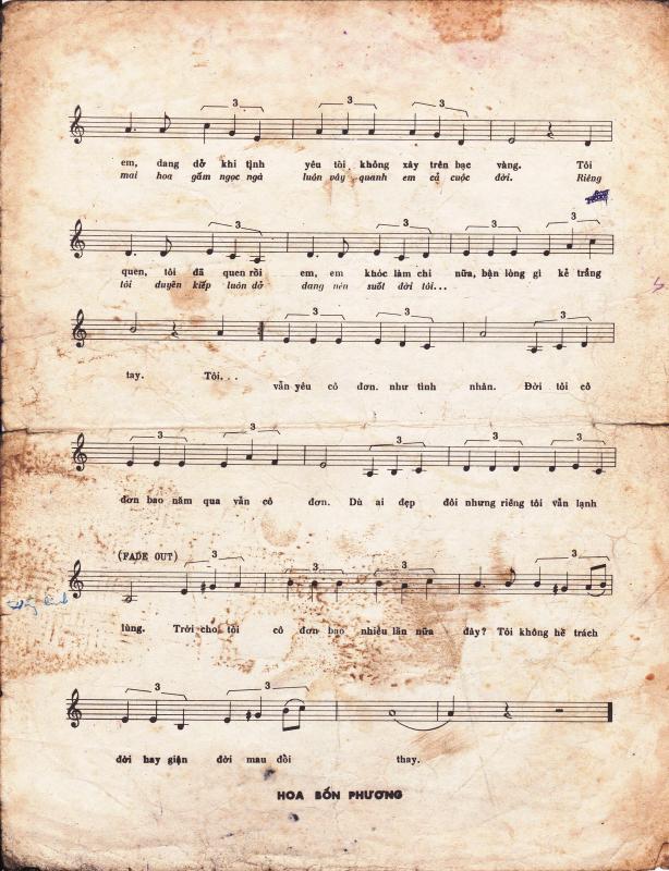 Sheet nhạc Người yêu cô đơn - Trang 3