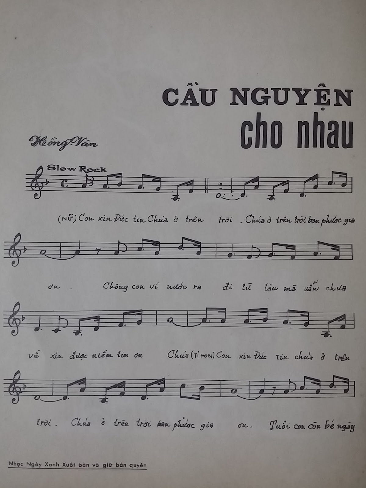 Sheet nhạc Cầu nguyện cho nhau - Trang 2