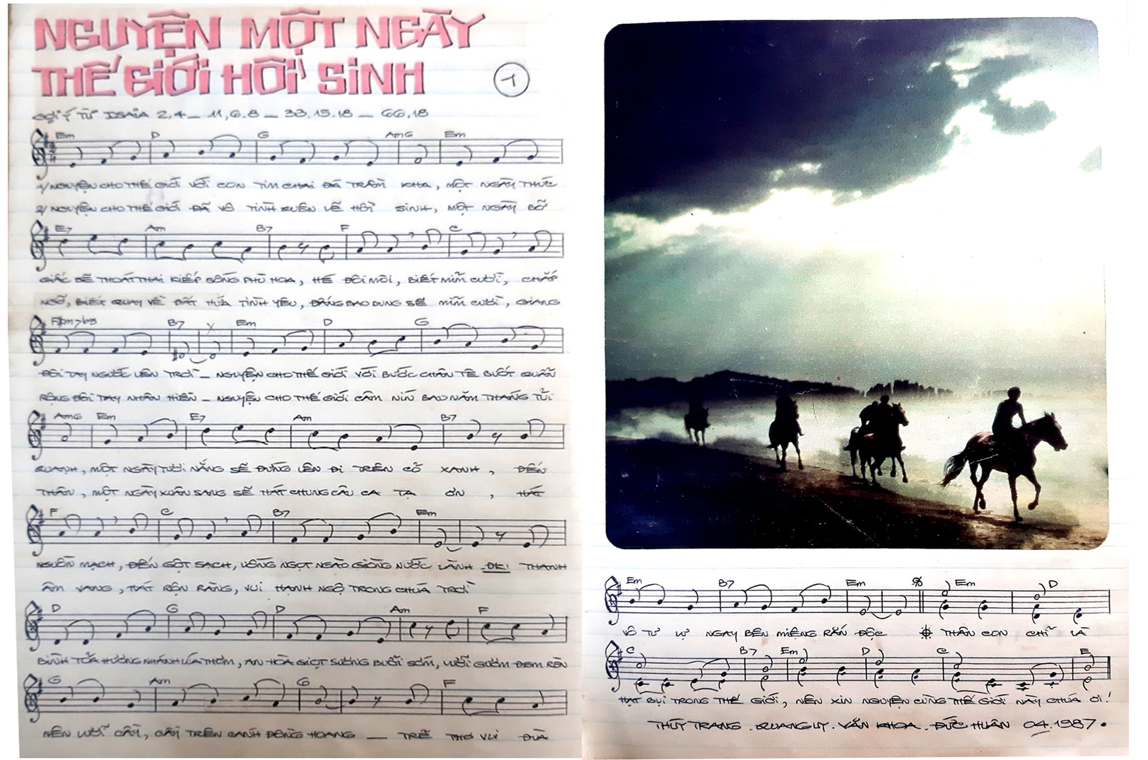 Sheet nhạc Nguyện một ngày thế giới hồi sinh - Trang 1