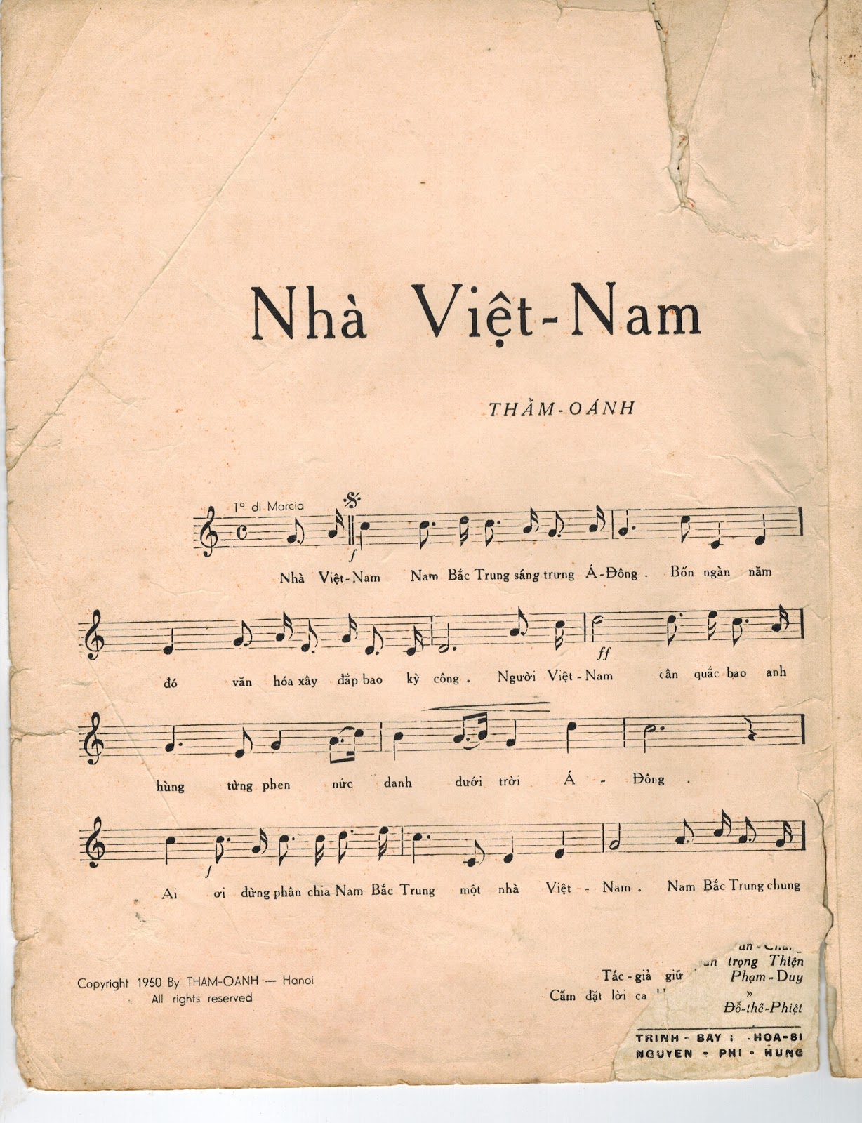 Sheet nhạc Nhà Việt Nam - Trang 2