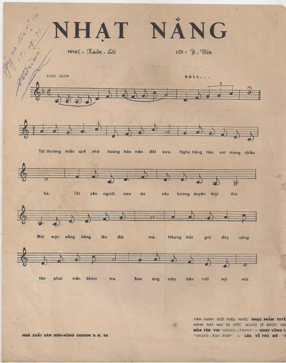 Sheet nhạc Nhạt nắng - Trang 2