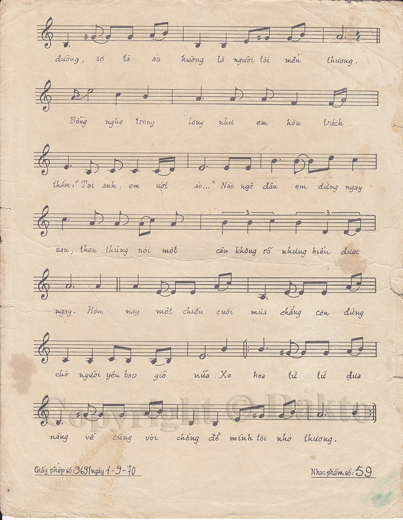 Sheet nhạc Nhìn theo xe hoa - Trang 3