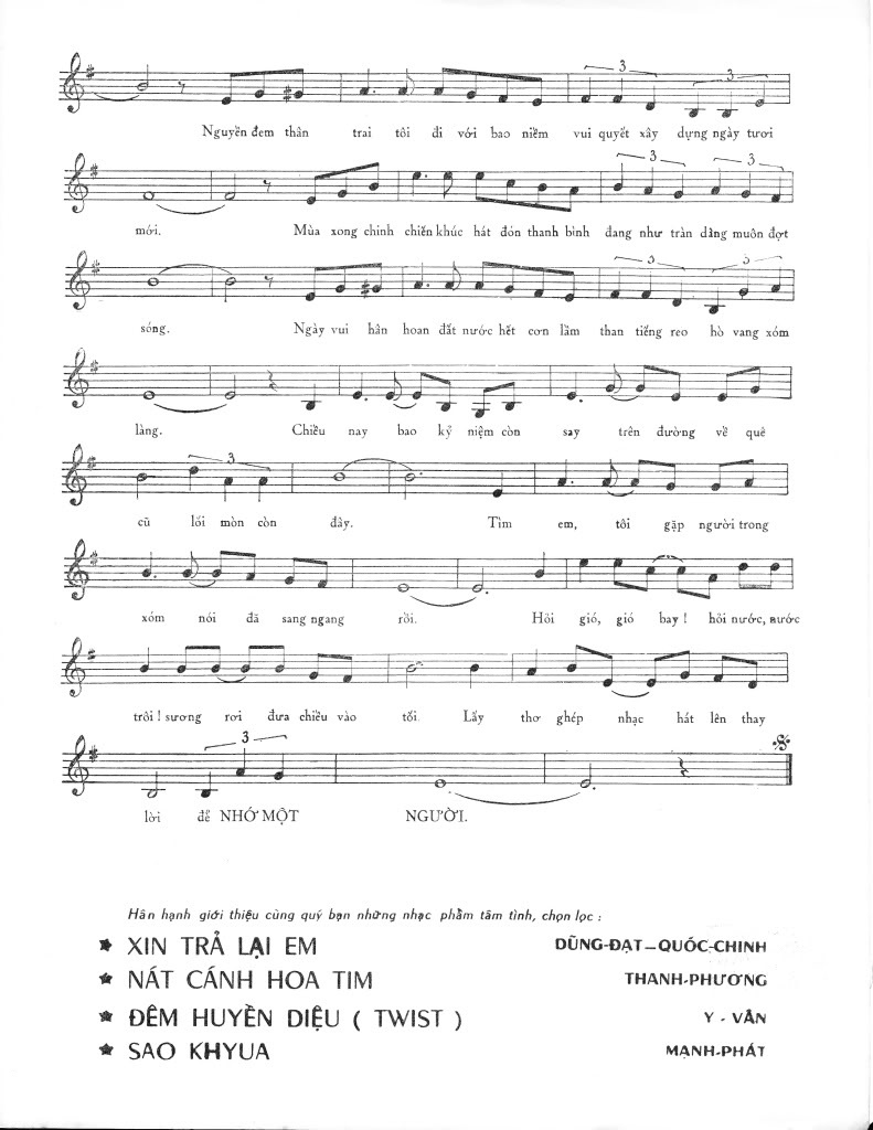 Sheet nhạc Nhớ một người - Trang 3