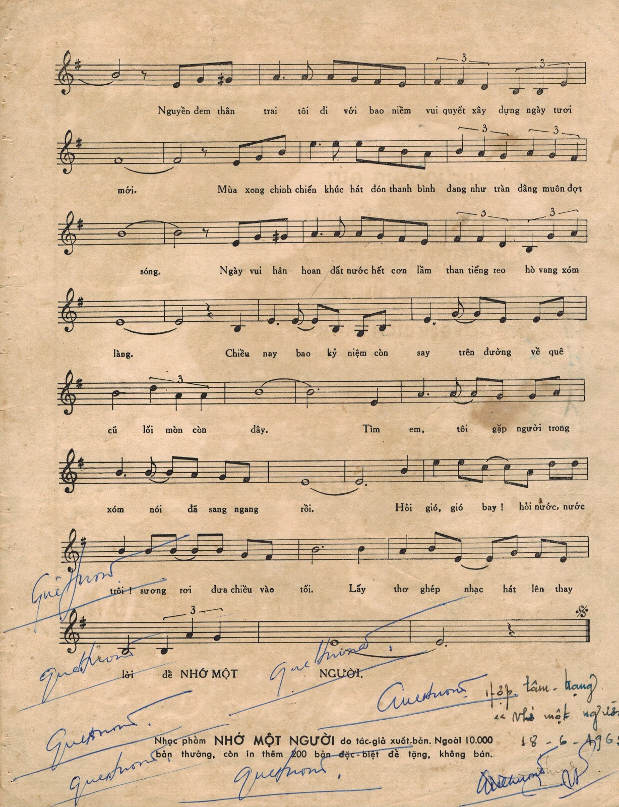 Sheet nhạc Nhớ một người - Trang 6