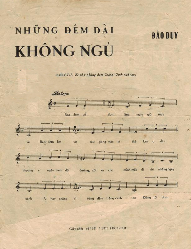 Sheet nhạc Những đêm dài không ngủ - Trang 2