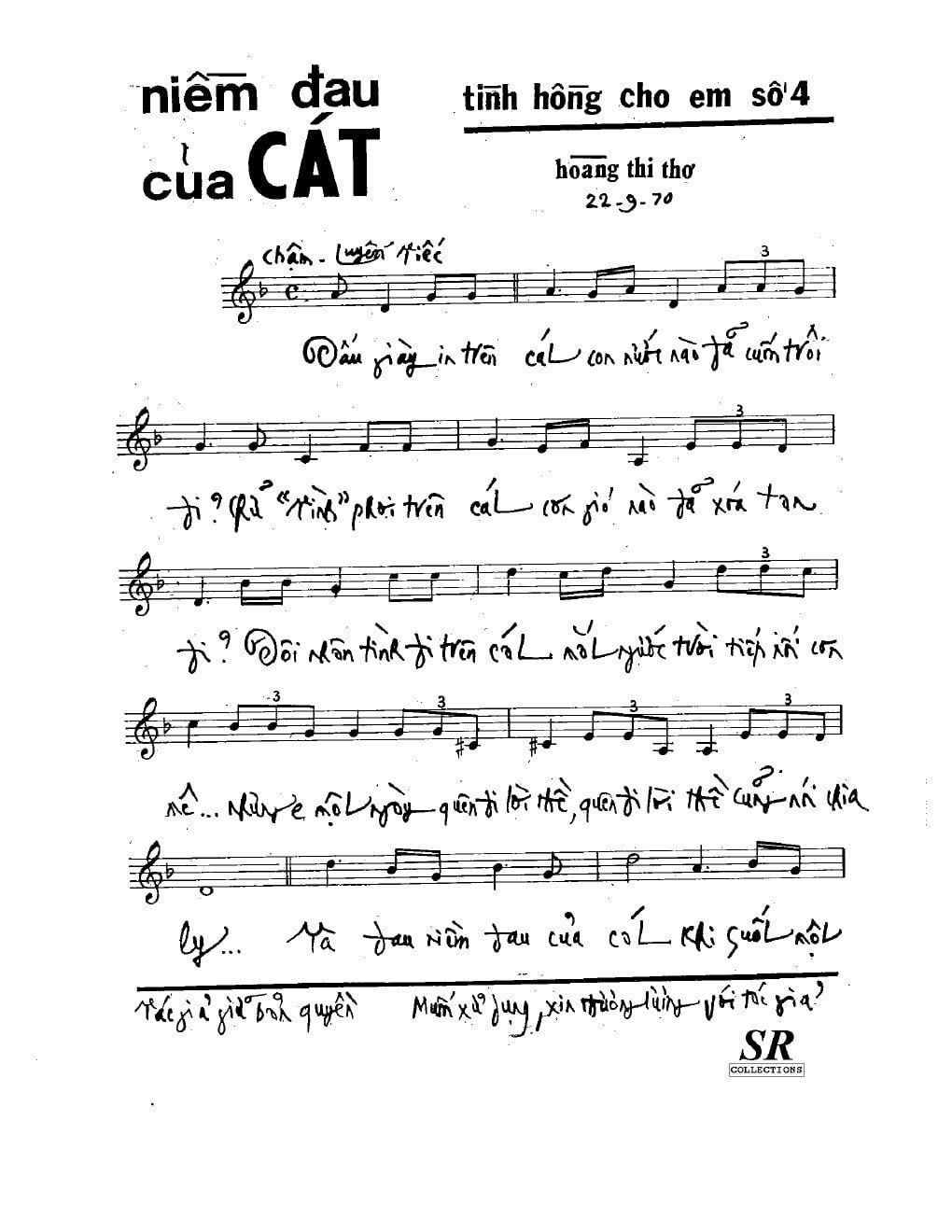 Sheet nhạc Niềm đau của cát - Trang 1