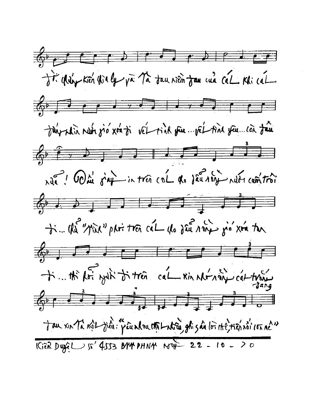 Sheet nhạc Niềm đau của cát - Trang 2