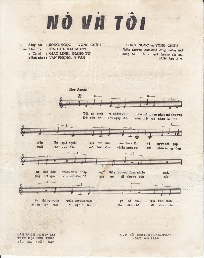 Sheet nhạc Nó và tôi - Trang 2