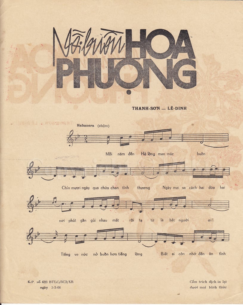 Sheet nhạc Nỗi buồn hoa phượng - Trang 2