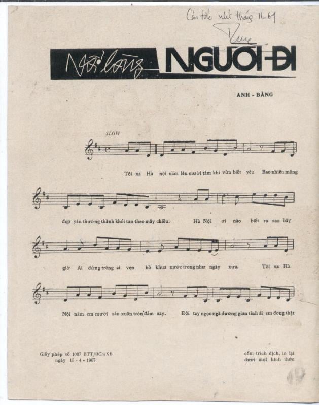 Sheet nhạc Nỗi lòng người đi - Trang 2