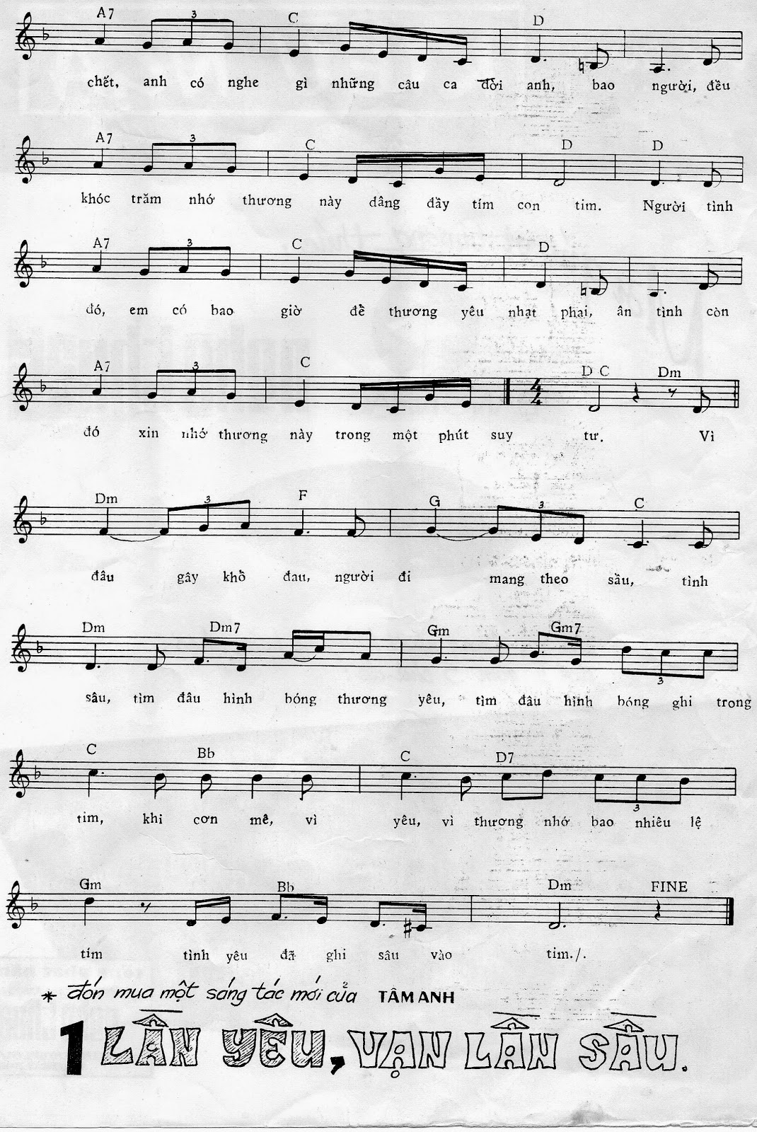 Sheet nhạc Nửa bước đường tình - Trang 2