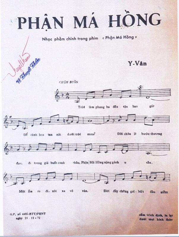 Sheet nhạc Phận má hồng - Trang 2