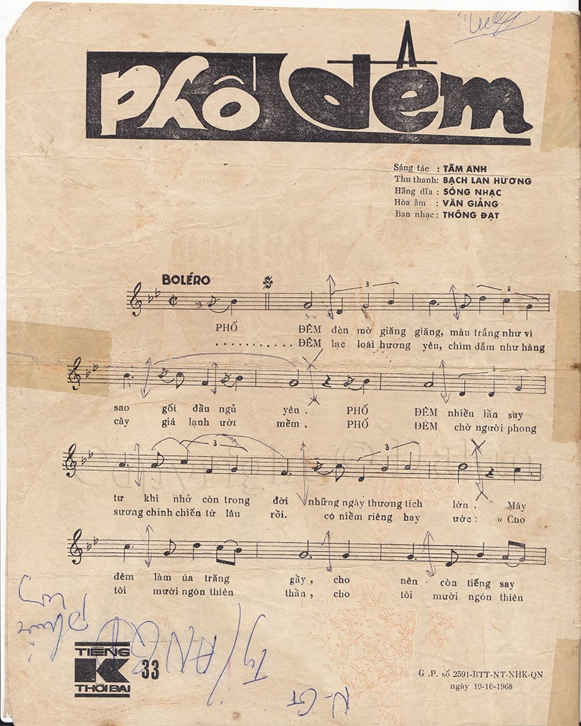 Sheet nhạc Phố đêm - Trang 2