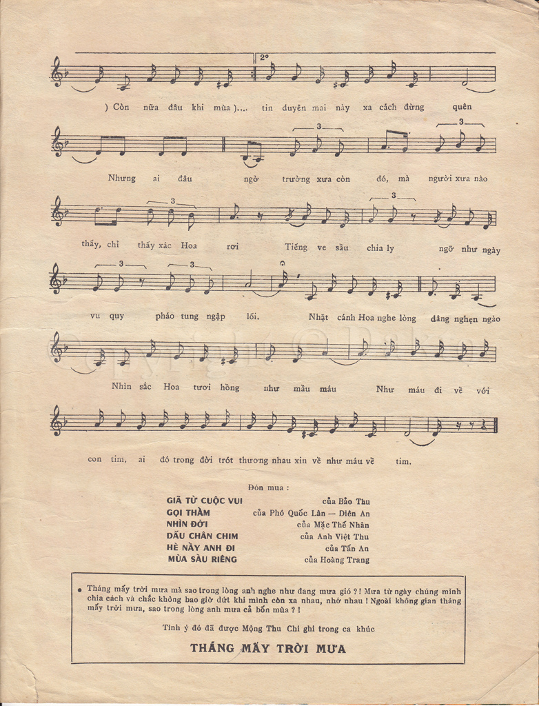 Sheet nhạc Phượng hồng - Trang 3