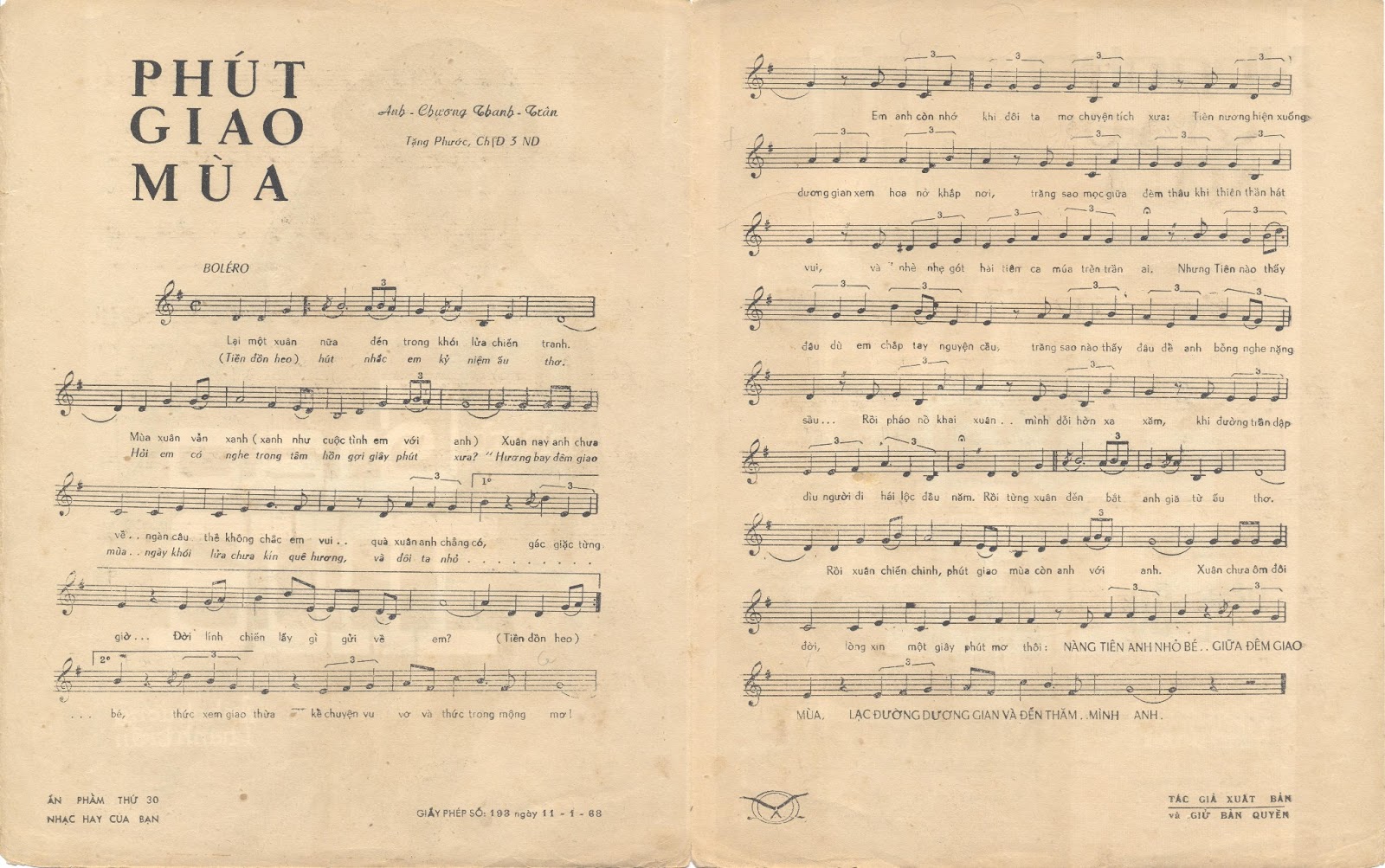 Sheet nhạc Phút giao mùa - Trang 2