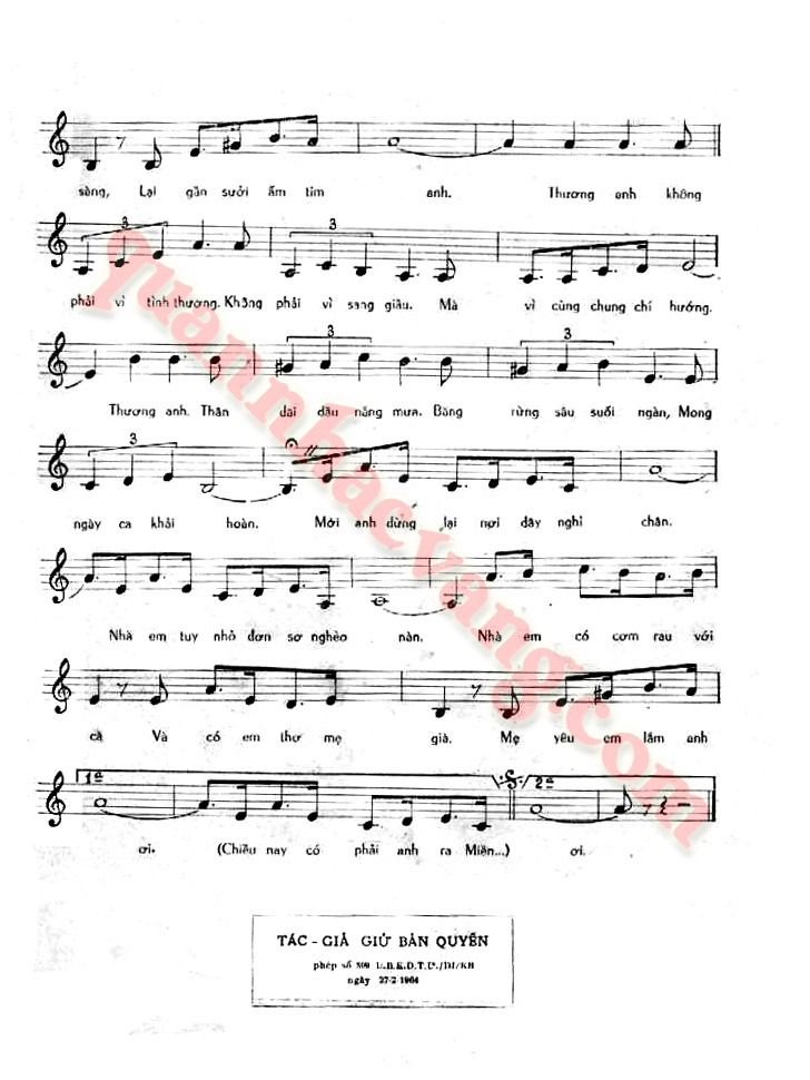 Sheet nhạc Quen nhau trên đường về - Trang 3