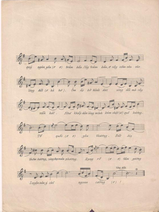 Sheet nhạc Rặng trâm bầu - Trang 3