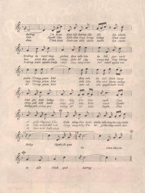 Sheet nhạc Rừng xanh vang tiếng Ta Lư - Trang 3