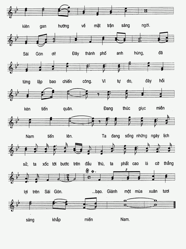 Sheet nhạc Sài Gòn quật khởi - Trang 2