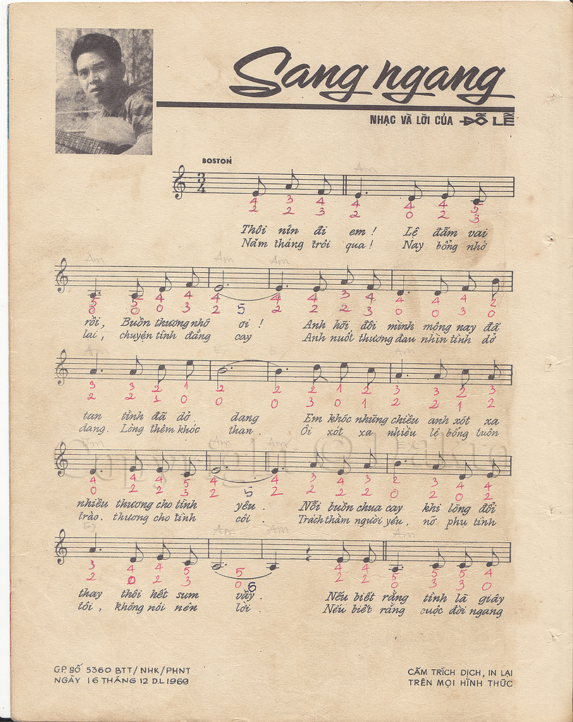 Sheet nhạc Sang ngang - Trang 2