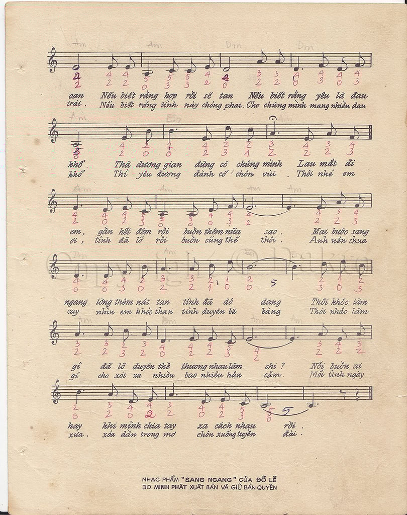 Sheet nhạc Sang ngang - Trang 3