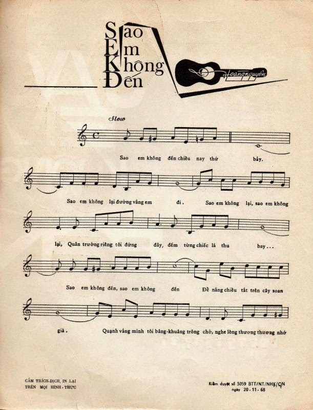 Sheet nhạc Sao em không đến - Trang 2