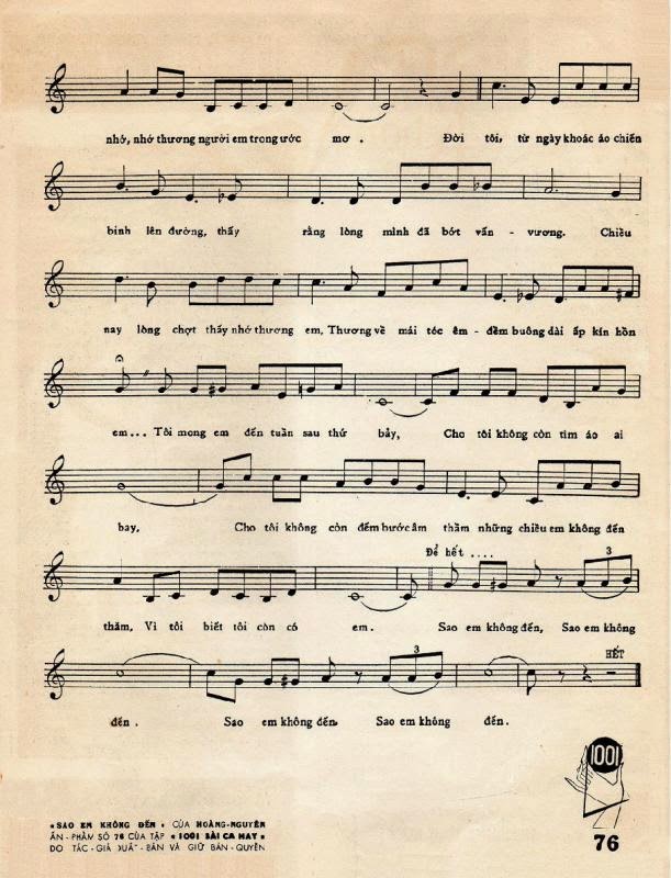 Sheet nhạc Sao em không đến - Trang 3