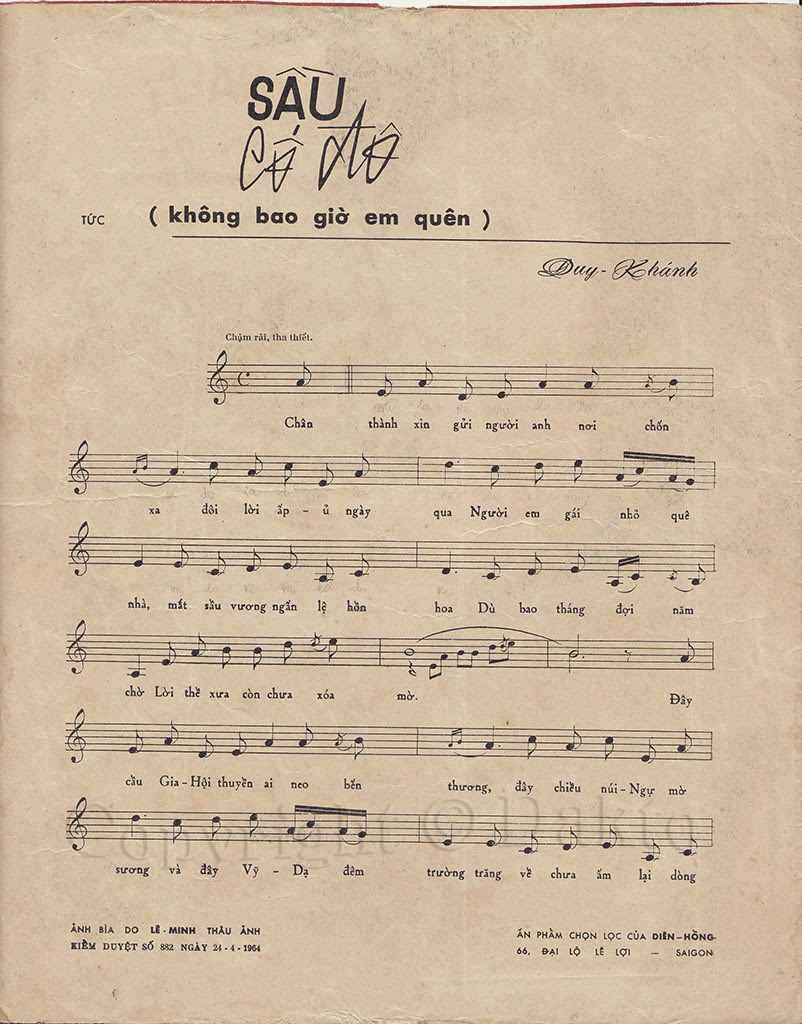 Sheet nhạc Sầu cố đô - Trang 2