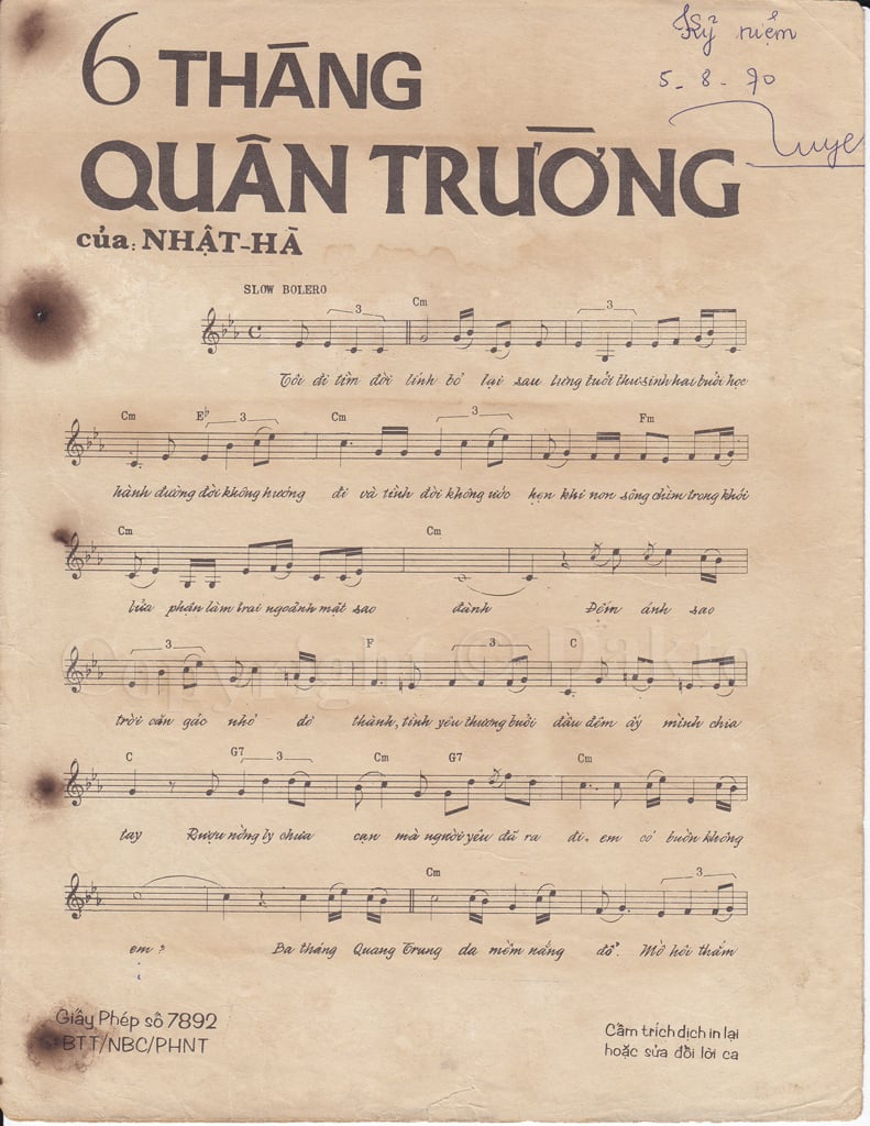 Sheet nhạc Sáu tháng quân trường (6 tháng quân trường) - Trang 2