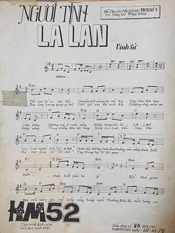 Sheet nhạc Người tình La Lan - Trang 2