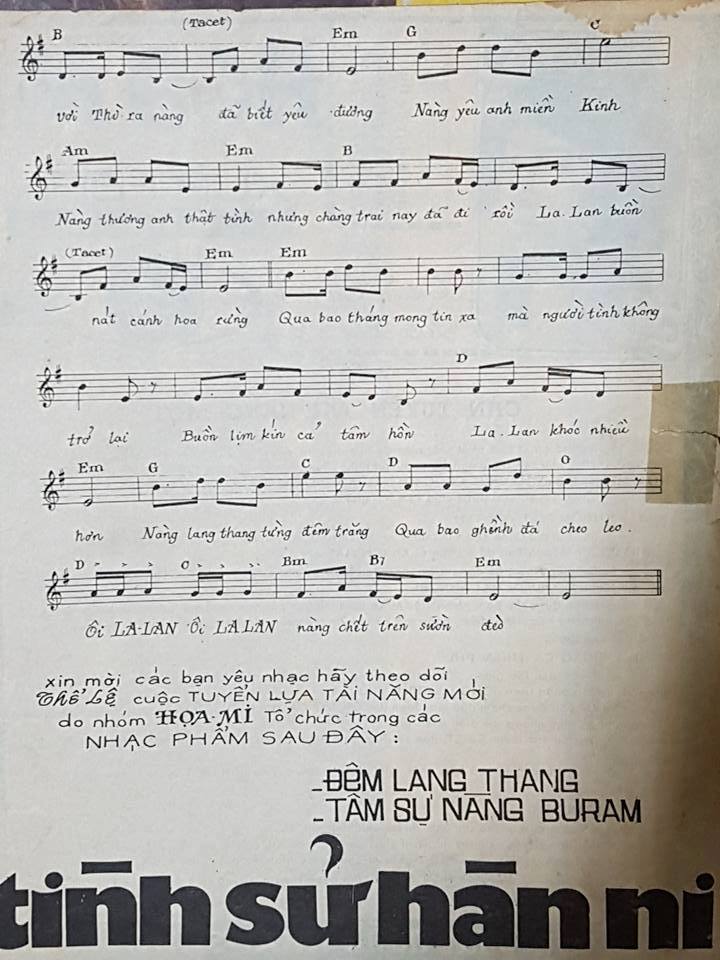 Sheet nhạc Người tình La Lan - Trang 3