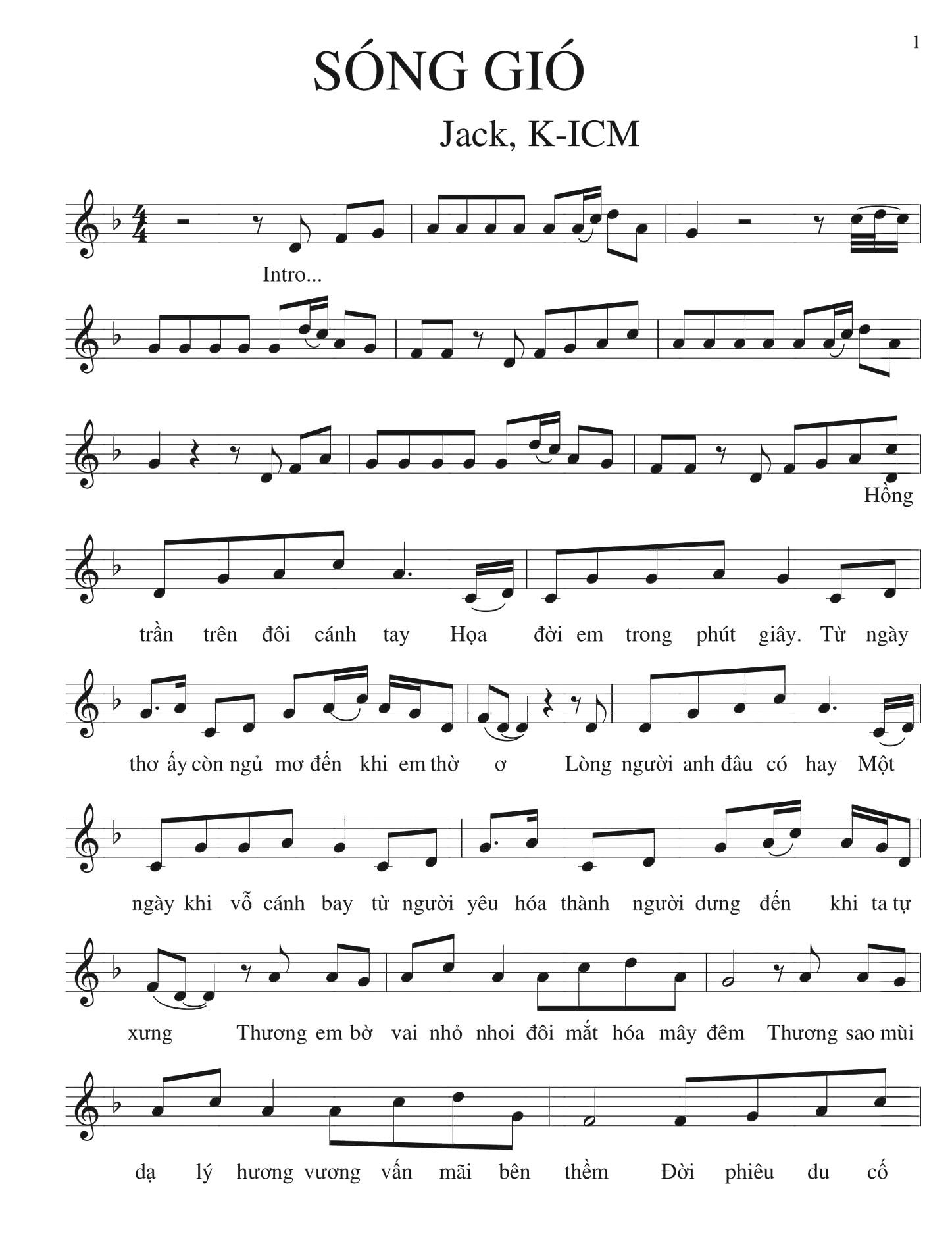 Sheet nhạc Sóng gió - Trang 5