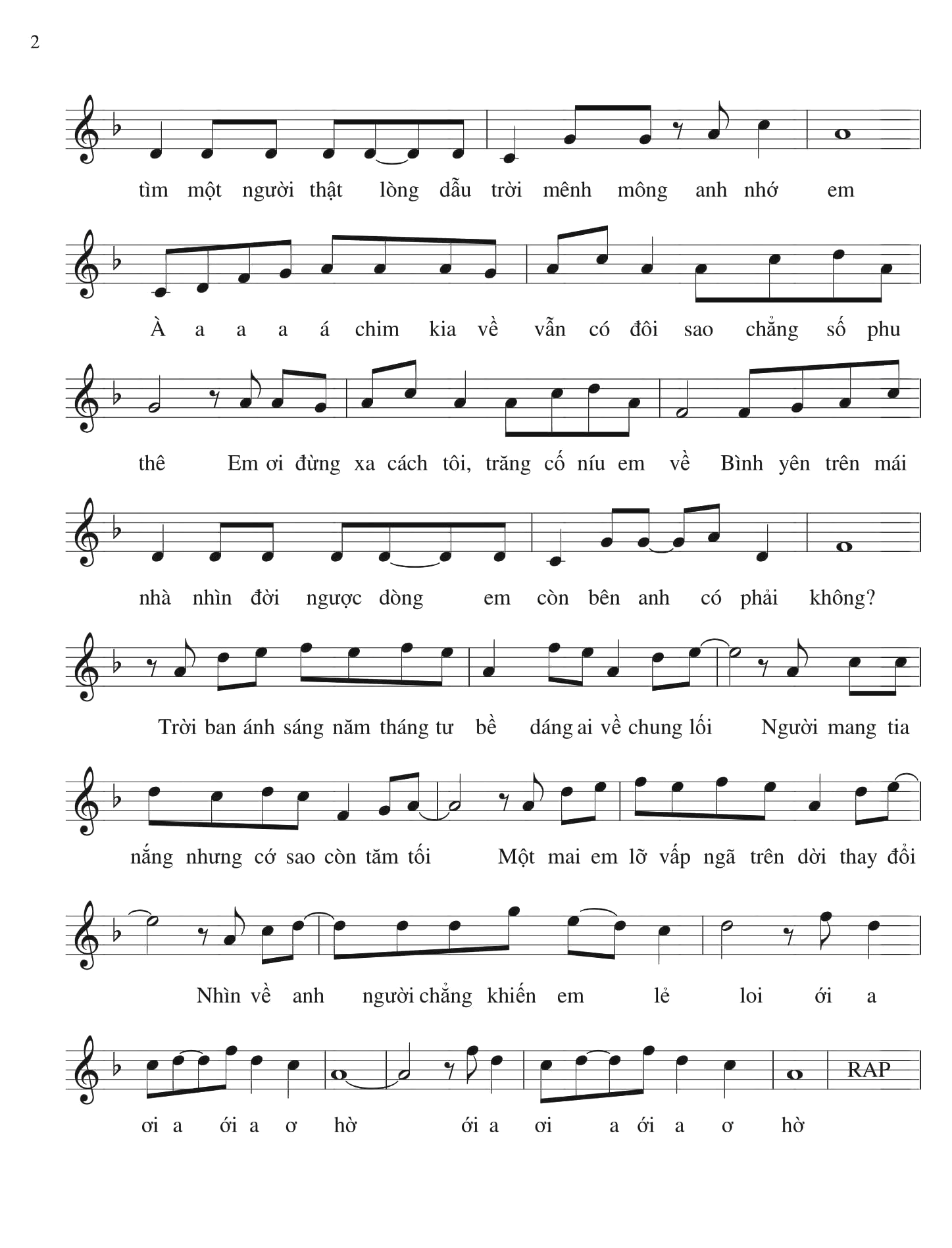 Sheet nhạc Sóng gió - Trang 6