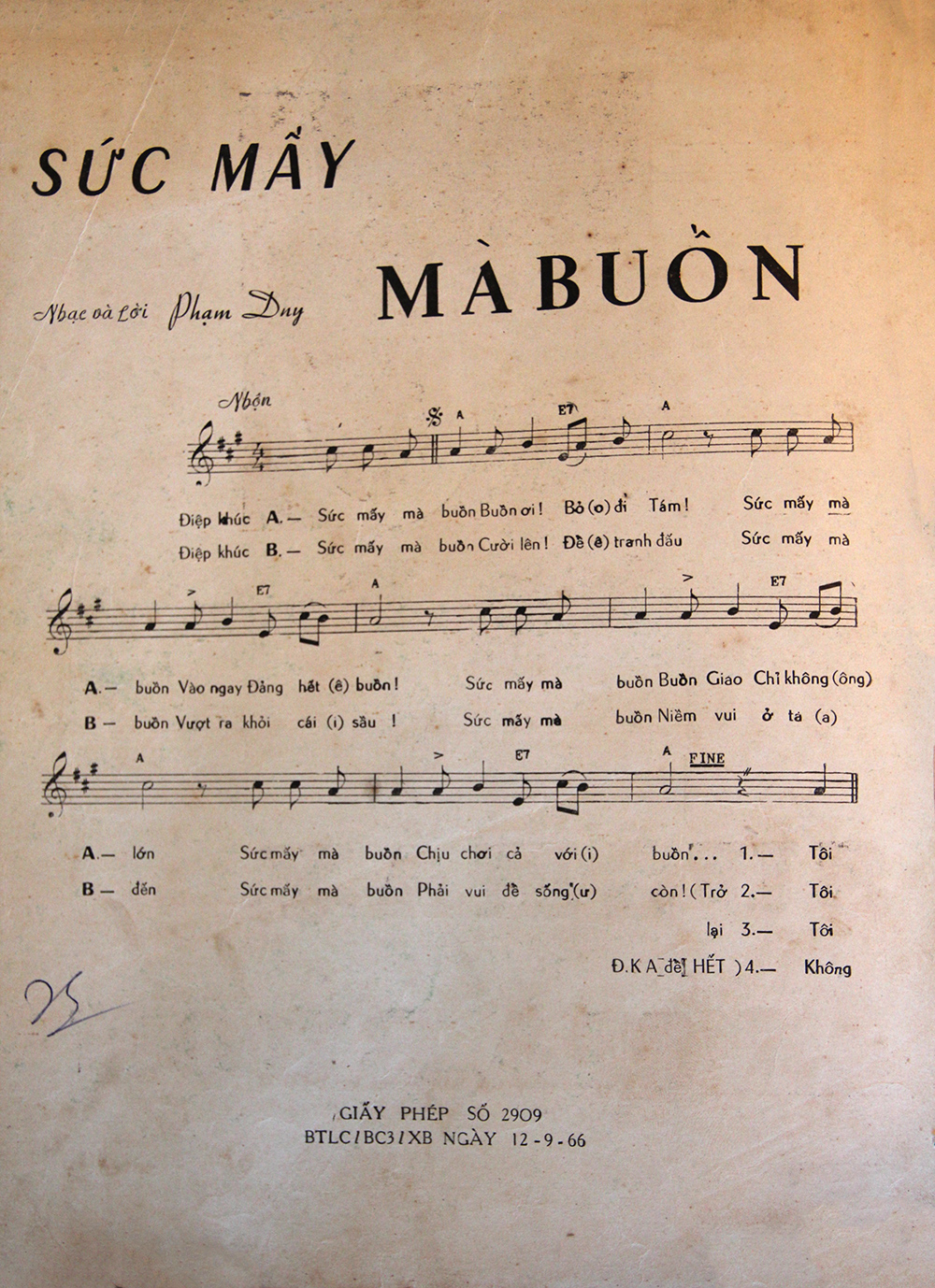 Sheet nhạc Sức mấy mà buồn - Trang 2