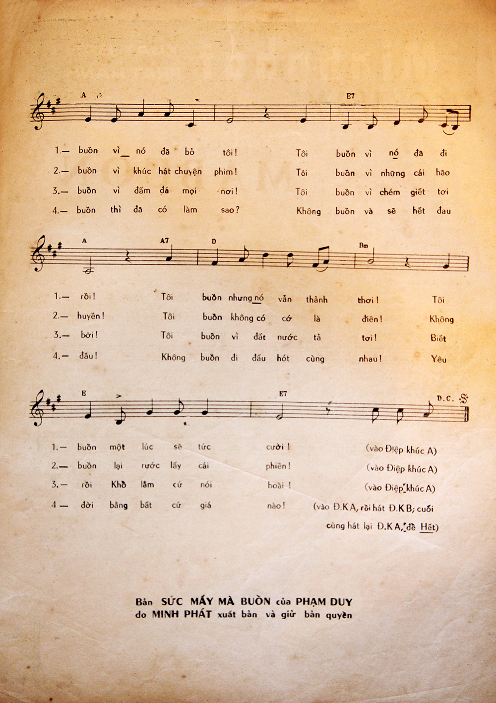 Sheet nhạc Sức mấy mà buồn - Trang 3